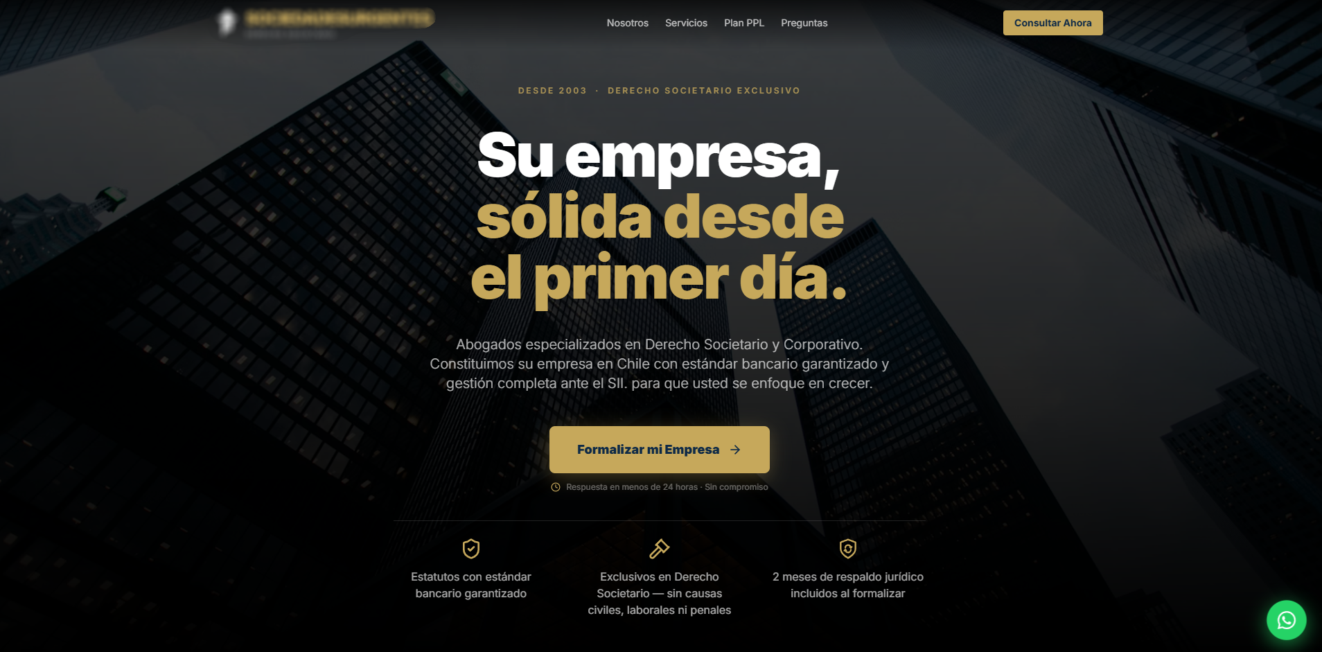 Sitio web para abogado o estudio jurídico en Chile - diseño profesional Vulix